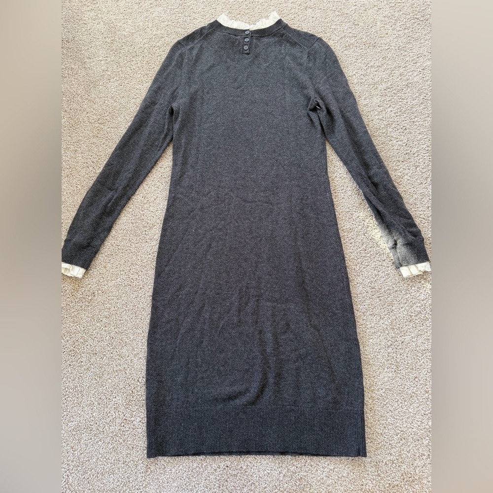 Boden Gray Wool Blend Sweater dress size 4L - Picture 2 of 4